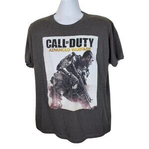 Xbox Playstation Call of Duty Advanced Warfare gray t-shirt size Large